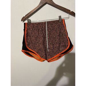 Nike Dri-Fit Lined Running Shorts Womens Medium Orange Black 3 inch Inseam Vente